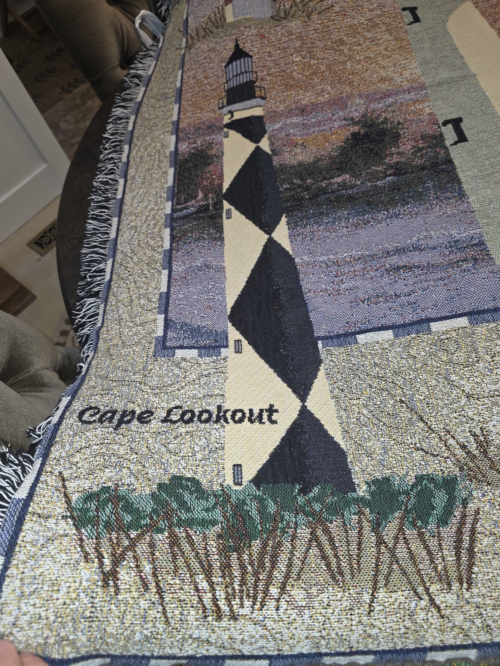 Coastal Lighthouse Throw Blanket - Multicolor - Picture 3 of 10